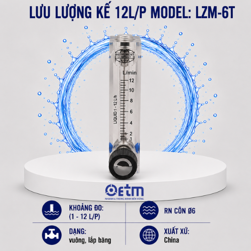 Lưu lượng kế 12L/P Model: LZM-6T